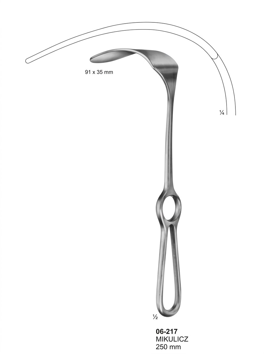 Sirgikal 06-217 MIKULICZ Retractors for deep surgery
