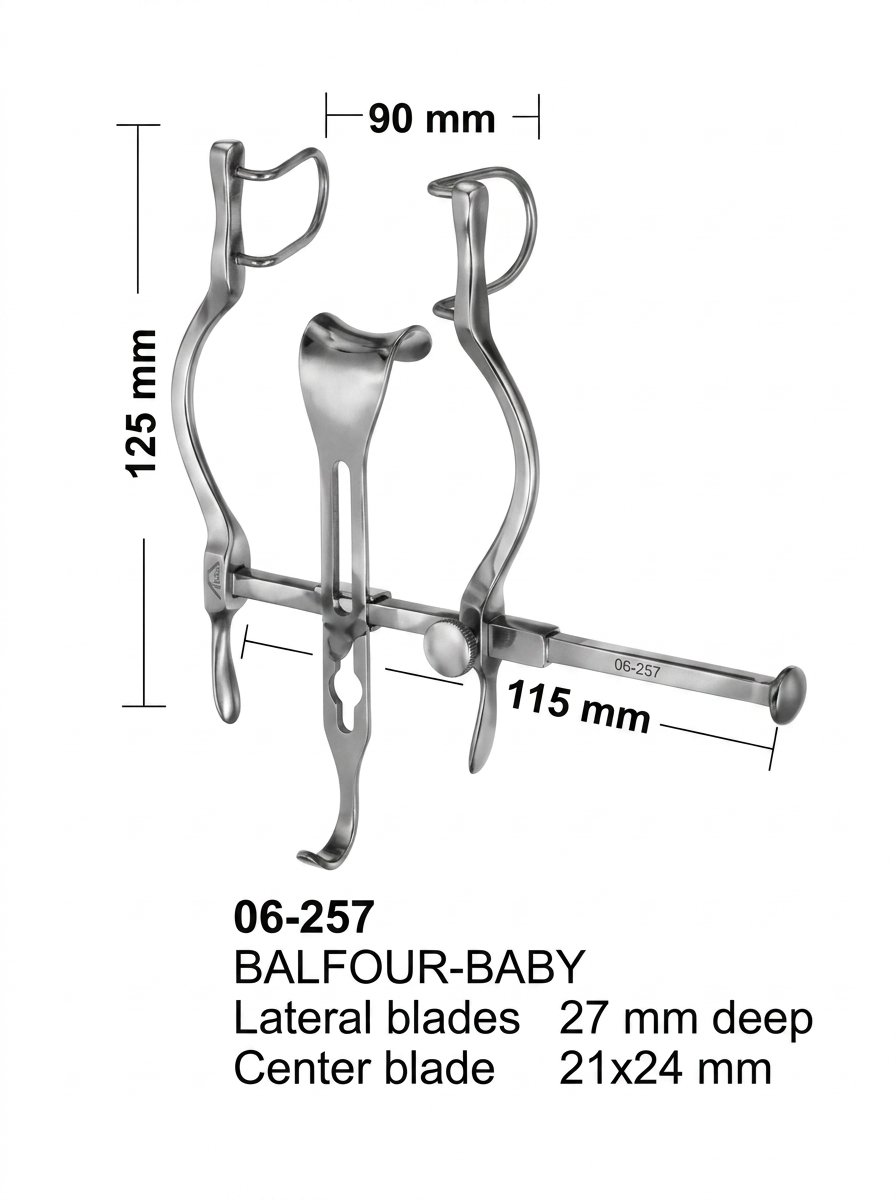 Sirgikal 06-257 BALFOUR BABY Abdominal Retractors