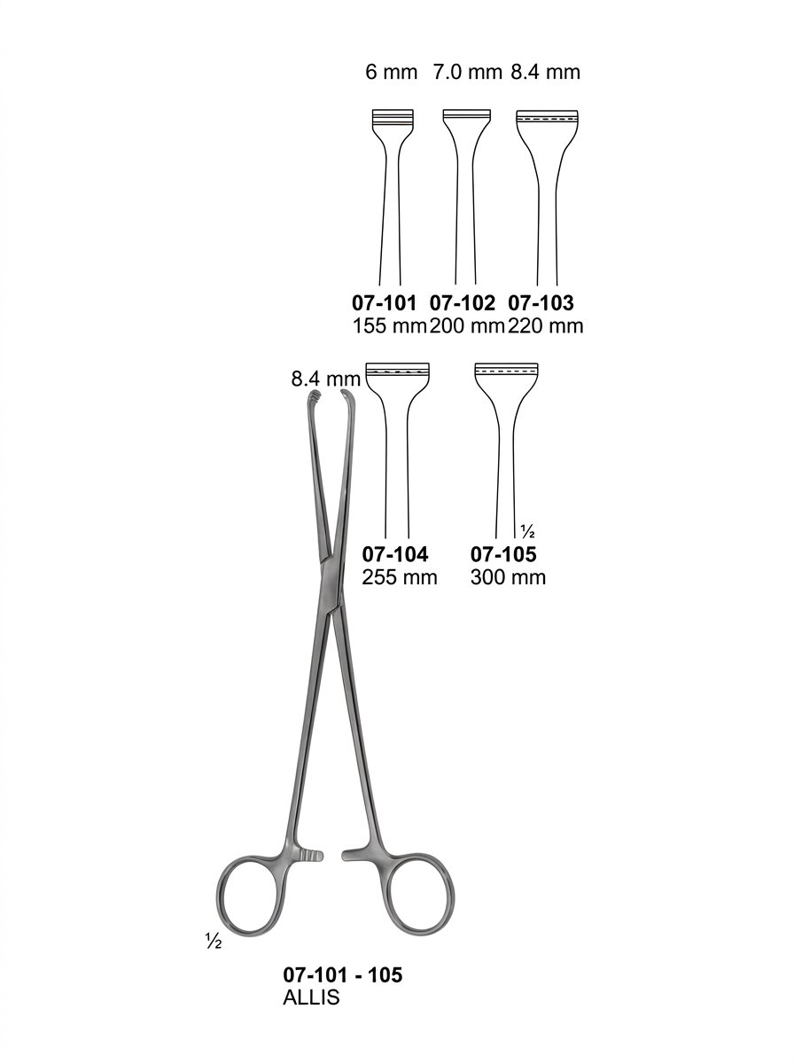 Sirgikal 07-10-1-105 07 101 105 Organ Tissue and Intestinal Grasping Forceps