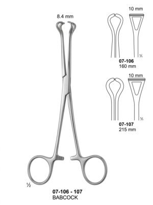 Sirgikal 07-10-6-107 07 106 107 BABCOCK Organ Tissue and Intestinal Grasping Forceps