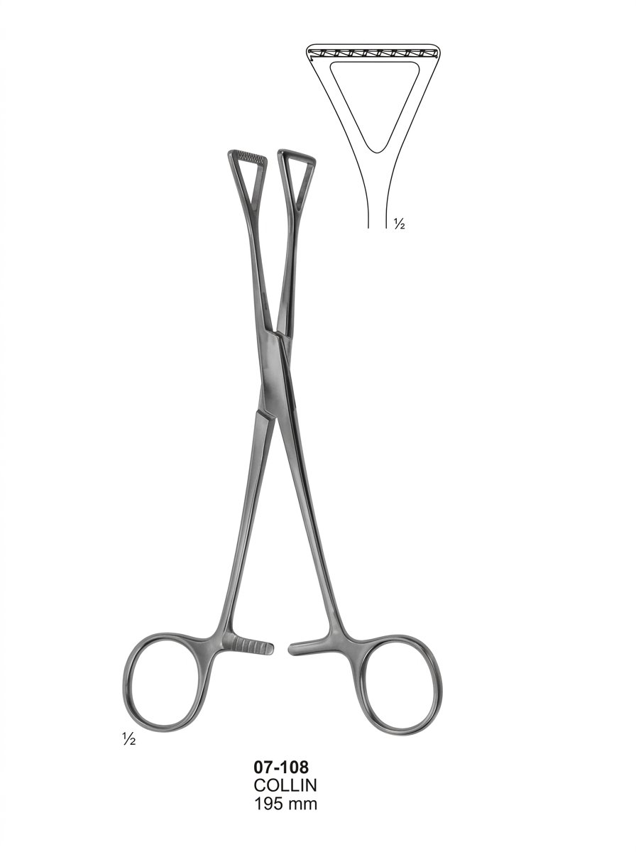 Sirgikal 07-108 COLUN Organ Tissue and Intestinal Grasping Forceps