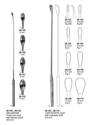 Sirgikal 08-159-to-08 170 Gall Duct Dilators and Gall Stone Scoops