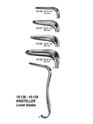 Sirgikal 10-136-10-139 KRISTELLER Vaginal Specula upper and lower blades