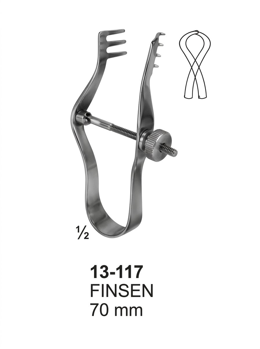 Sirgikal 13-117 FINSEN Tound and Tracheal Hooks and Dilators