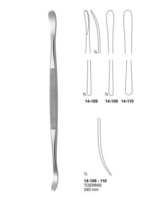Sirgikal 14-10-9-110 14 109 110 TOENNIS Vascular Spatulas