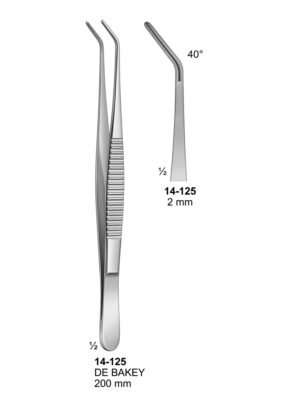 Sirgikal 14-125 DE BAKEY ATRAUMATA Forceps