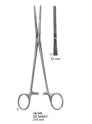 Sirgikal 14-141 DE BAKEY ATRAUMATA Coarctation Clamps