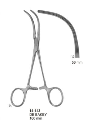 Sirgikal 14-143 DE BAKEY ATRAUMATA Coarctation Clamps