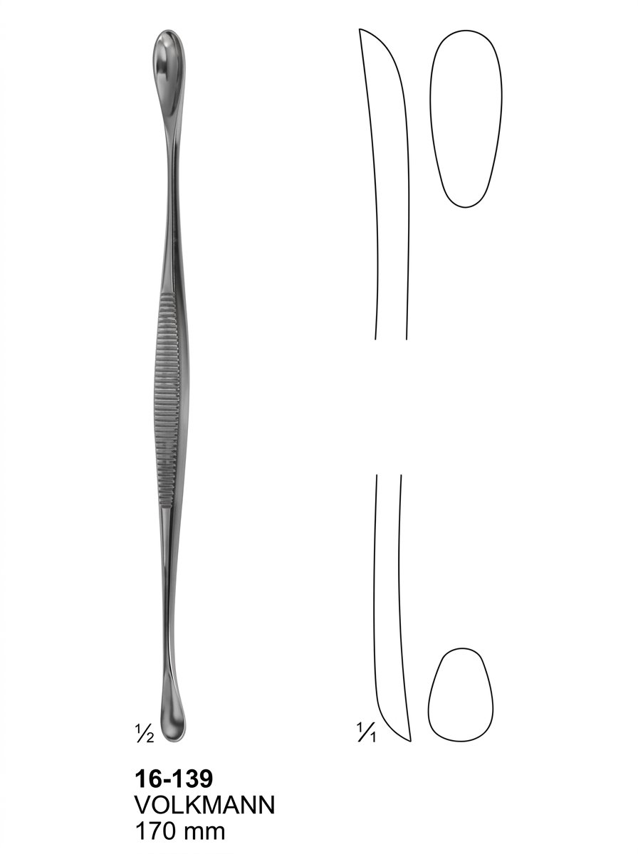 Sirgikal 16-139 VOLKMANN Bone Curettes