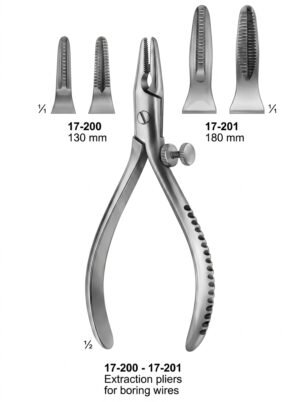 Sirgikal 17-200-17-201 Extraction liers Wire Holding forceps