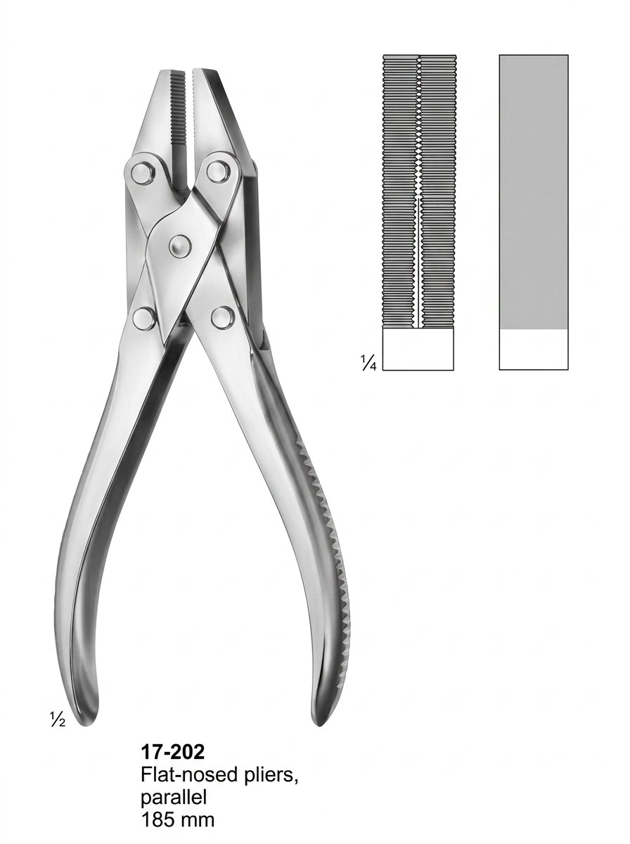 Sirgikal 17-202 Flat nosed pliers Wire Holding forceps