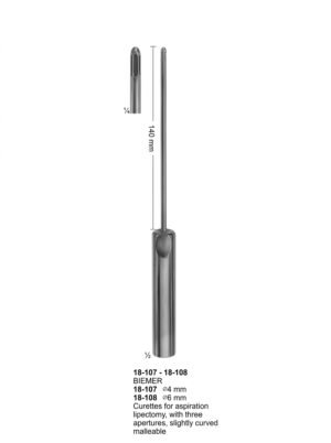 Sirgikal 18-10-7-108 18 107 108 Vacuum Curettes for Aspiration Lipectomy