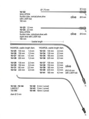 Sirgikal 18-122-to-18 144 Suction Instruments
