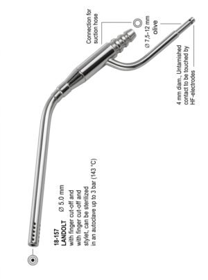 Sirgikal 18-157 Combined Suction and Irri ation Cannulae