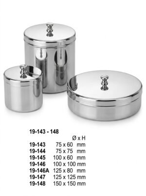 Sirgikal 19-14-3-148 19 143 148 Round Metal Boxes and Medicine Cups