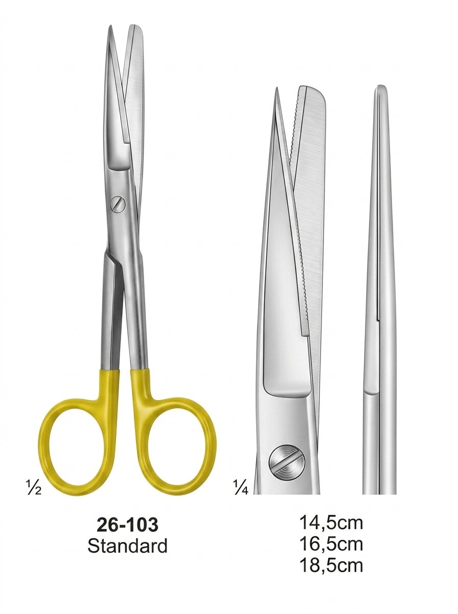 Sirgikal 26-103 Scissors with Tungsten Carbide Inserts