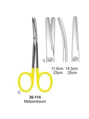 Sirgikal 26-114 Metzenbaum Scissors with Tungsten Carbide Inserts