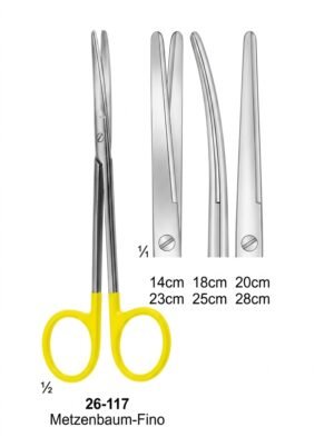 Sirgikal 26-117 Metzenbaum Fino Scissors with Tungsten Carbide Inserts