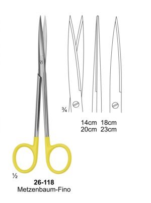 Sirgikal 26-118 Metzenbaum Fino Scissors with Tungsten Carbide Inserts
