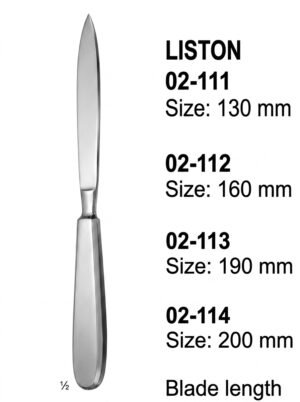 Sirgikal LISTON Amputating Knives Cartilage Knives and Autopsy Knives