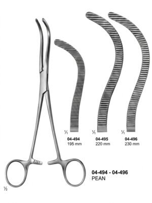 Sirgikal 04-4 PEAN Haemostatic Forceps Special Pattern Tonsil Forceps