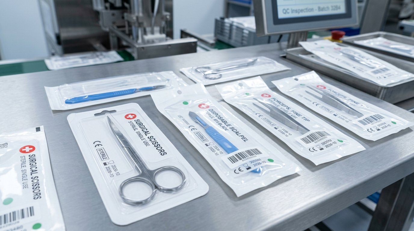 Sterile Single Use Disposable Surgical Instruments in Blister Packs